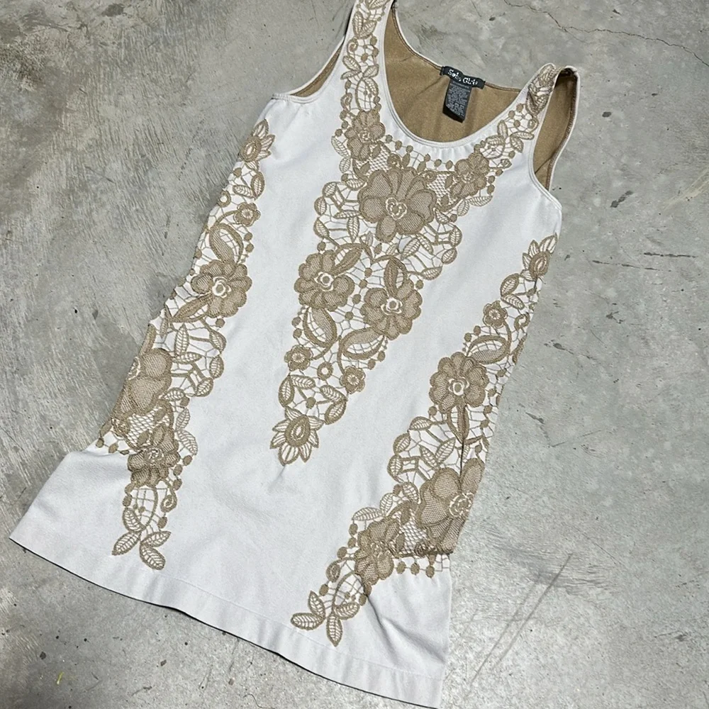 Soho Girls |‎ Tops | Gold and Tan Tank Top / OS fits all - Picture 2 of 7